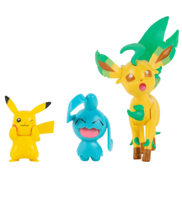 Pokémon - Actionfigur - 3-pak - Pikachu - Wynaut - Leafeon