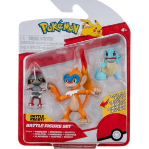 Pokémon Figurer - 3-pak - Battle Figure - Pawniard/Squirtle/Monf