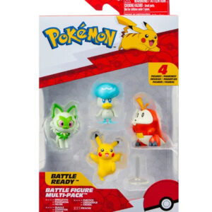 Pokémon Figurer - 4-pak - Battle Figure - Pikachu/Sprigatito/Fue