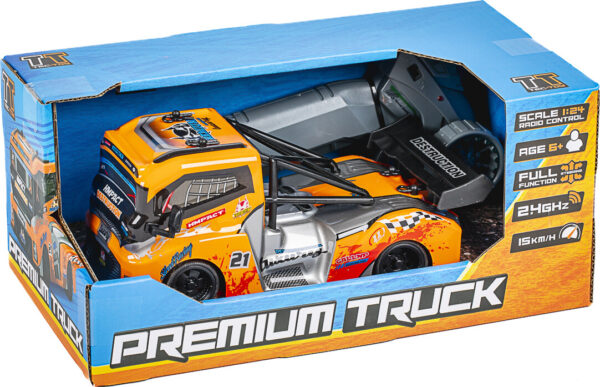 Premium Truck R/c 1:24 2,4ghz, Orange - Tec-toy