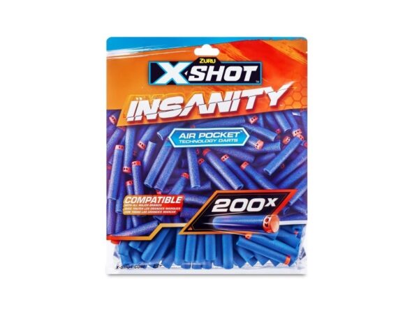 S001-X-Shot-Insanity 200 Pk Refill Darts Foilbag