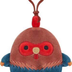 Squishmallows Bamse - Brown And Blue Rooster - Med Klips - 9 Cm