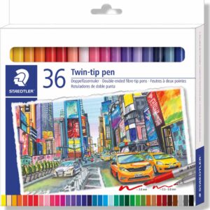 Staedtler - Twin-tip Fiberpen - 36 Stk