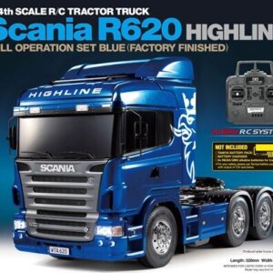 Tamiya - Rc Scania R620 Blue Full Option Fjernstyret Lastbil
