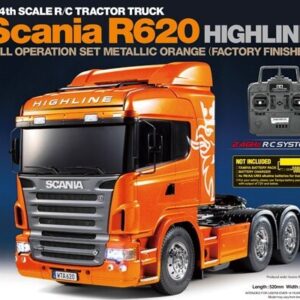Tamiya - Rc Scania R620 Orange Full Option Fjernstyret Lastbil