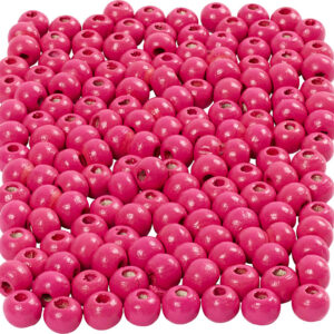 Træperler - ø 5 Mm - Hulstr. 1,5 Mm - Pink - 6 G - 150 Stk.