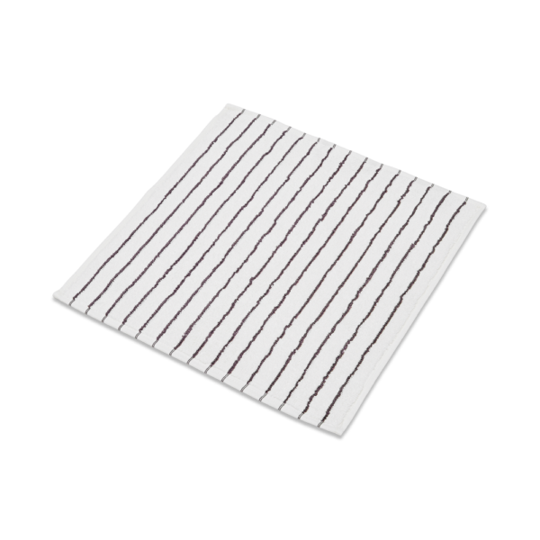 Vaskeklude | 32x32 cm | Essential stripe | Egyptisk bomuld | Mahogany Brown/White | Georg Jensen Damask