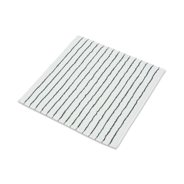 Vaskeklude | 32x32 cm | Essential stripe | Egyptisk bomuld | Mineral Green/White | Georg Jensen Damask