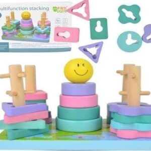 Wooden Pyramid Shape Sorter Mg-523