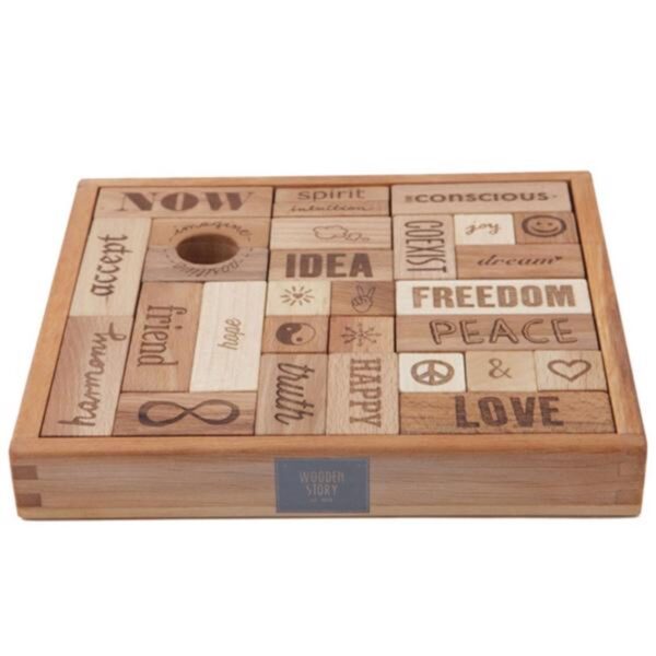 Wooden Story Blocks Peace&Love (29stk.)