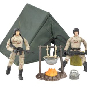 World Peacekeepers 1:18 Militær Camp pakke m/2 actionfigurer