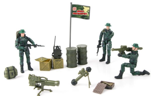 World Peacekeepers 1:18 Militær Ranger pakke m/3 actionfigurer