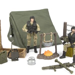 World Peacekeepers 1:18 Militær Stor Camp inkl. 2 actionfigurer