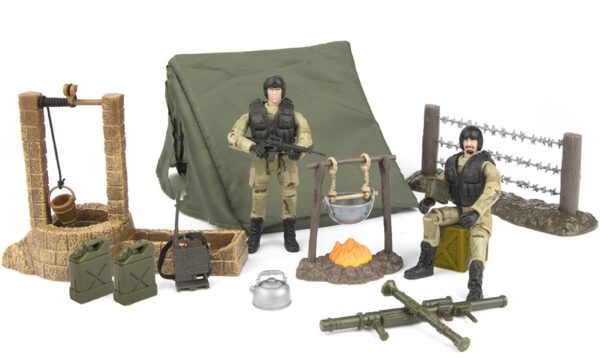 World Peacekeepers 1:18 Militær Stor Camp inkl. 2 actionfigurer