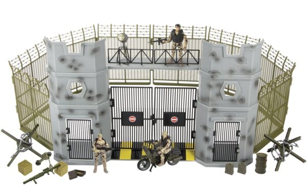 World Peacekeepers 1:18 MilitærBase Port med 3 actionfigurer