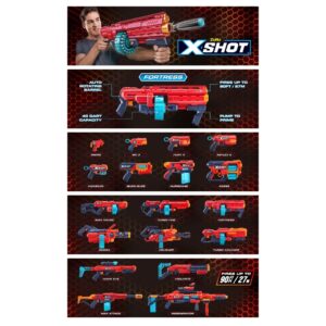 X-Shot Excel Fortress 40-Dart Capacity Barrel Foam Dart Blaster (48 Darts)