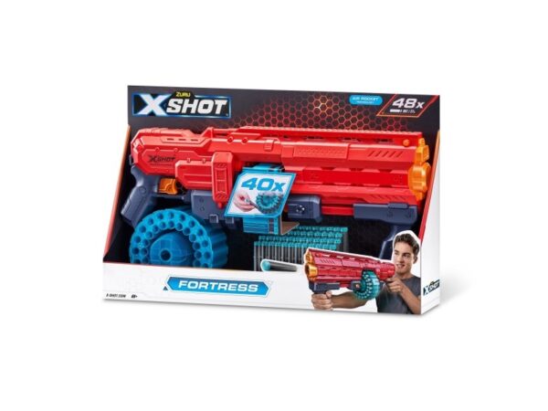 X-Shot Excel Fortress 40-Dart Capacity Barrel Foam Dart Blaster (48 Darts)