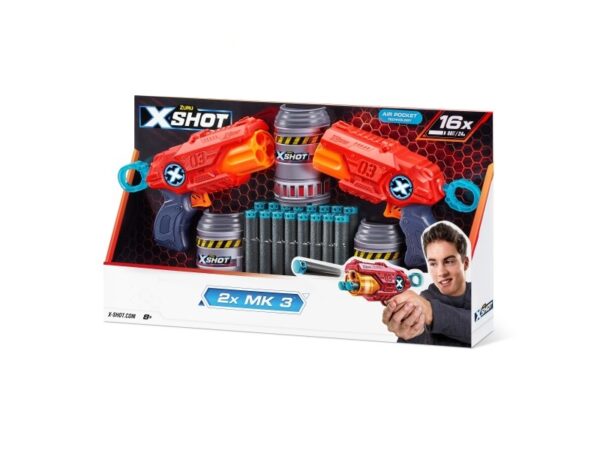 Xshot Excel Mk 3 Launcher Dobbeltpakke, 2 Skytter, 3 Øvelsesmål