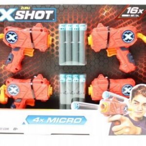 Xshot Rinkinys Excel Micro Launcher 4-Pack 16 Darts