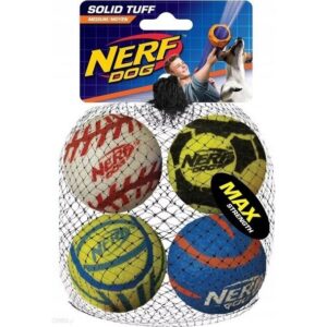 Zeus Nerf Tennisbolde, 6,4 Cm, 4 Stk./Pakke