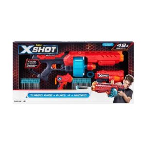 Zuru Xshot Excel Launcher Combo Pack Turbo Fire + Fury 4 + Micro