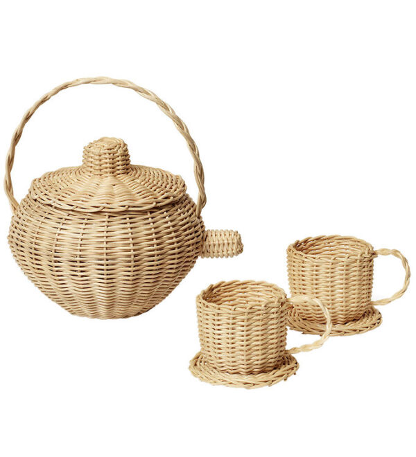 ferm Living Te-Sæt - Rattan - Natual